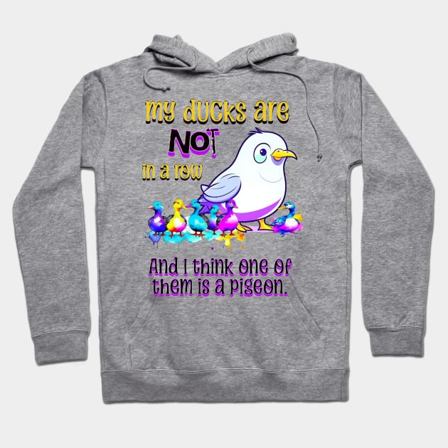 Ducks in a row (and a pigeon) Hoodie by TempoTees